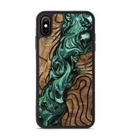 iPhone Xs Max Wood Phone Case - Harriet (Green, 742430)