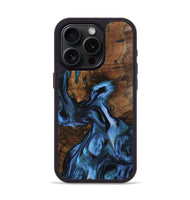 iPhone 15 Pro Wood Phone Case - Nettle (Blue, 742464)