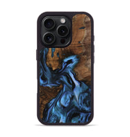 iPhone 16 Pro Wood Phone Case - Nettle (Blue, 742464)