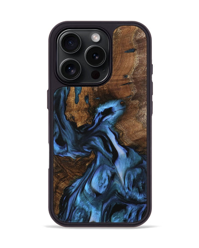 iPhone 16 Pro Wood Phone Case - Nettle (Blue, 742464)