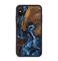 iPhone Xs Max Wood Phone Case - Nettle (Blue, 742464)