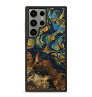 Galaxy S23 Ultra Wood Phone Case - Rice (Teal & Gold, 742479)