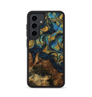 Galaxy S24 Wood Phone Case - Rice (Teal & Gold, 742479)