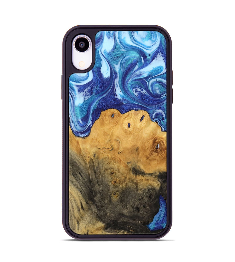 iPhone Xr Wood Phone Case - Linzy (Blue, 742483)