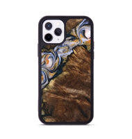 iPhone 11 Pro Wood Phone Case - Ciarra (Teal & Gold, 742484)