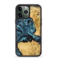 iPhone 13 Pro Max Wood Phone Case - Ivona (Blue, 742487)