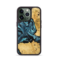 iPhone 13 Pro Wood Phone Case - Ivona (Blue, 742487)