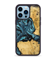 iPhone 14 Pro Max Wood Phone Case - Ivona (Blue, 742487)