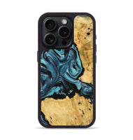 iPhone 15 Pro Wood Phone Case - Ivona (Blue, 742487)