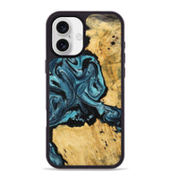 iPhone 16 Plus Wood Phone Case - Ivona (Blue, 742487)