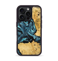 iPhone 16 Pro Wood Phone Case - Ivona (Blue, 742487)