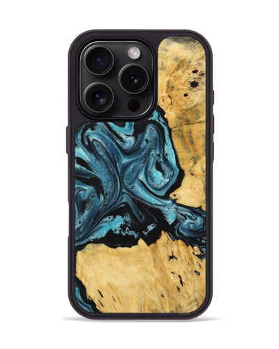 iPhone 16 Pro Wood Phone Case - Ivona (Blue, 742487)