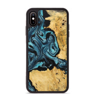 iPhone Xs Max Wood Phone Case - Ivona (Blue, 742487)