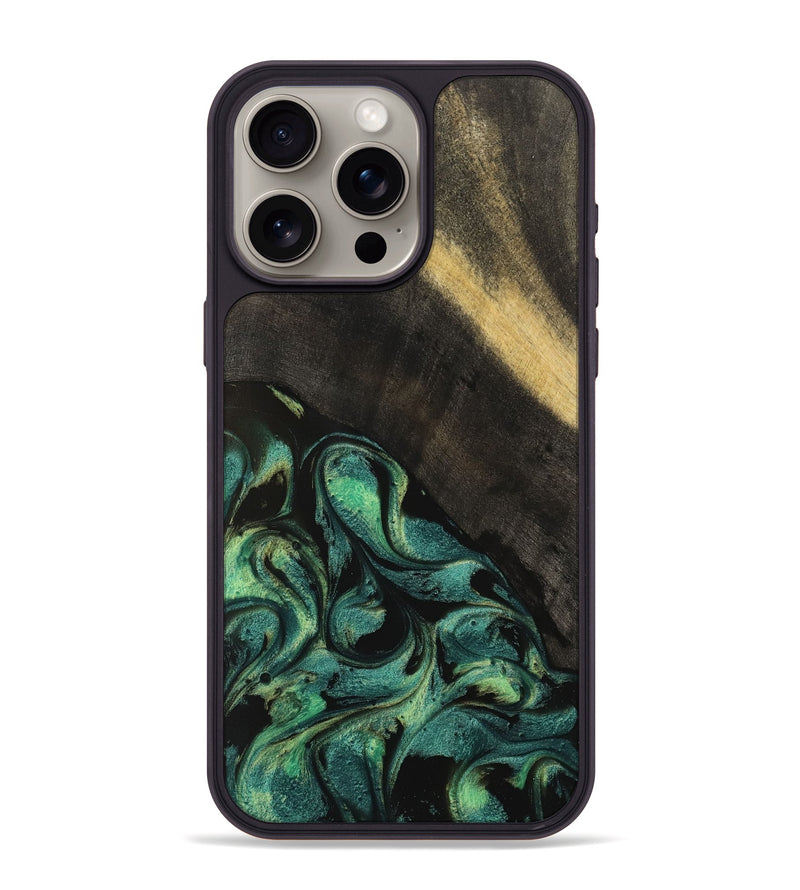 iPhone 15 Pro Max Wood Phone Case - Kole (Green, 742490)