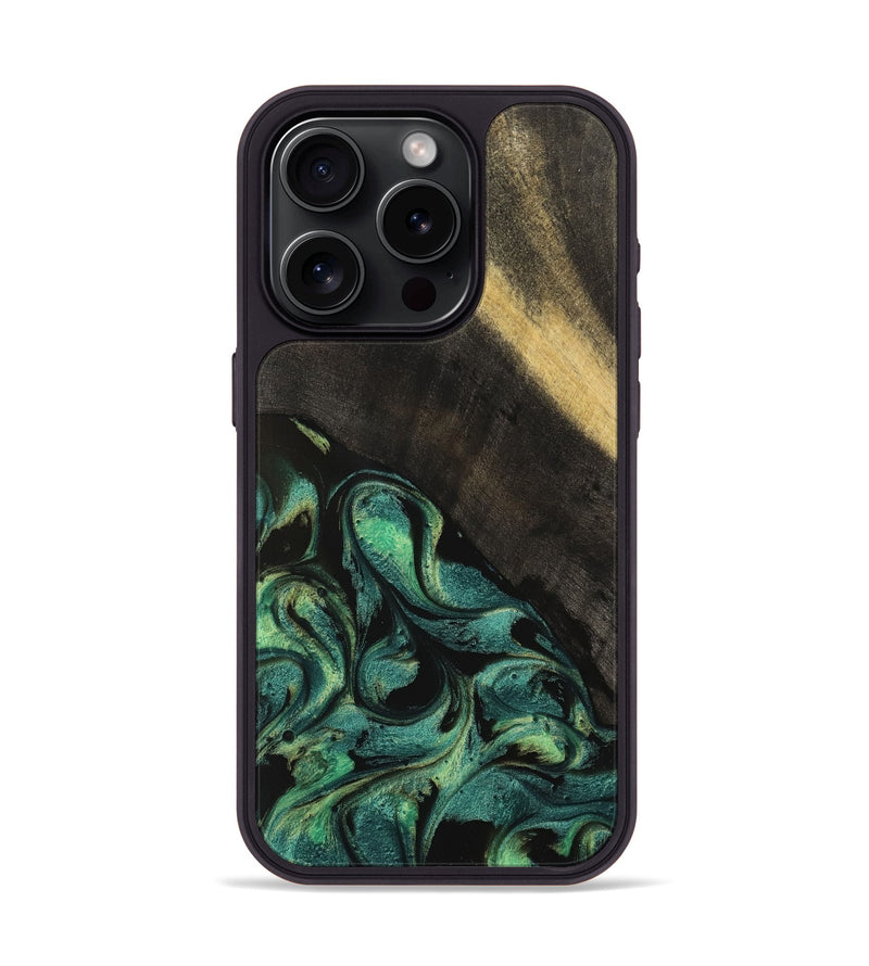 iPhone 15 Pro Wood Phone Case - Kole (Green, 742490)