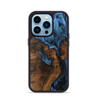 iPhone 14 Pro Wood Phone Case - Lakisha (Blue, 742495)