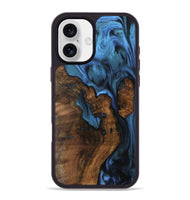 iPhone 16 Plus Wood Phone Case - Lakisha (Blue, 742495)