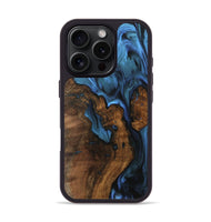 iPhone 16 Pro Wood Phone Case - Lakisha (Blue, 742495)