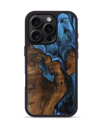 iPhone 16 Pro Wood Phone Case - Lakisha (Blue, 742495)