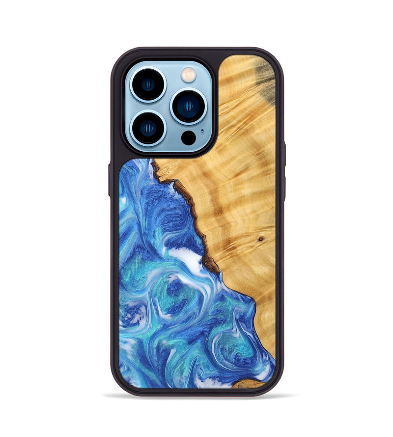 iPhone 14 Pro Wood Phone Case - Tata (Blue, 742499)