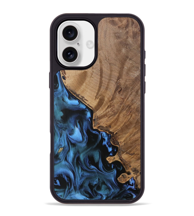 iPhone 16 Plus Wood Phone Case - Joanie (Blue, 742500)