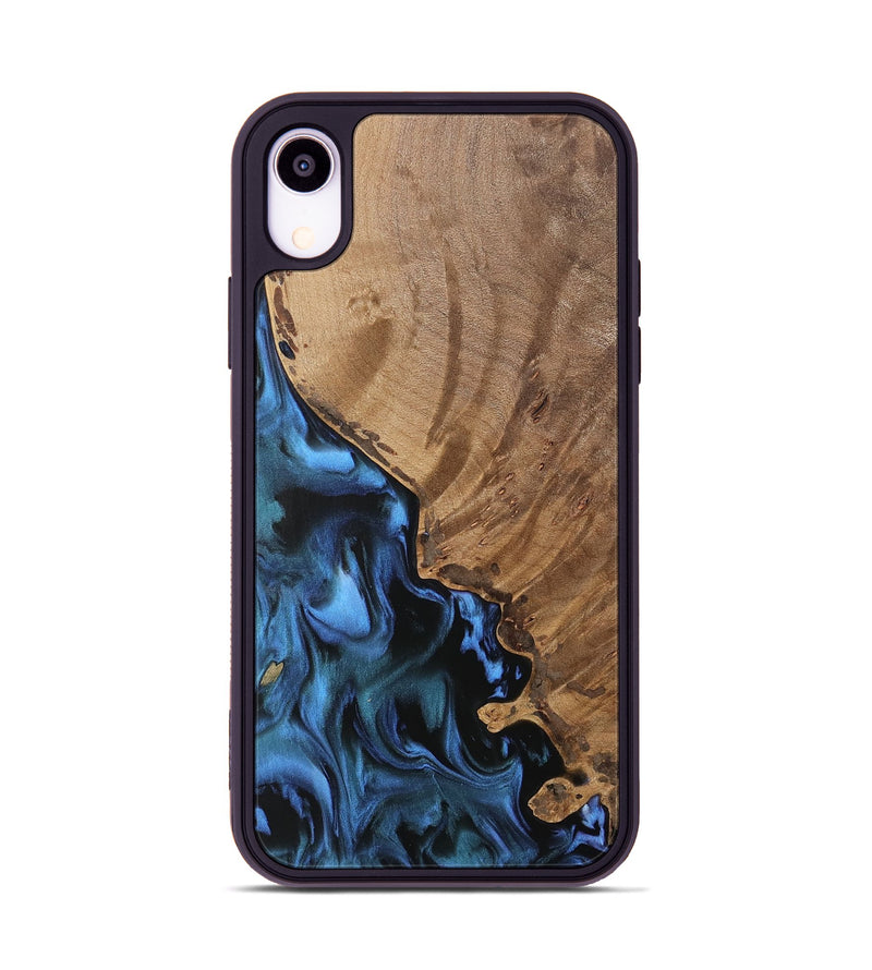 iPhone Xr Wood Phone Case - Joanie (Blue, 742500)