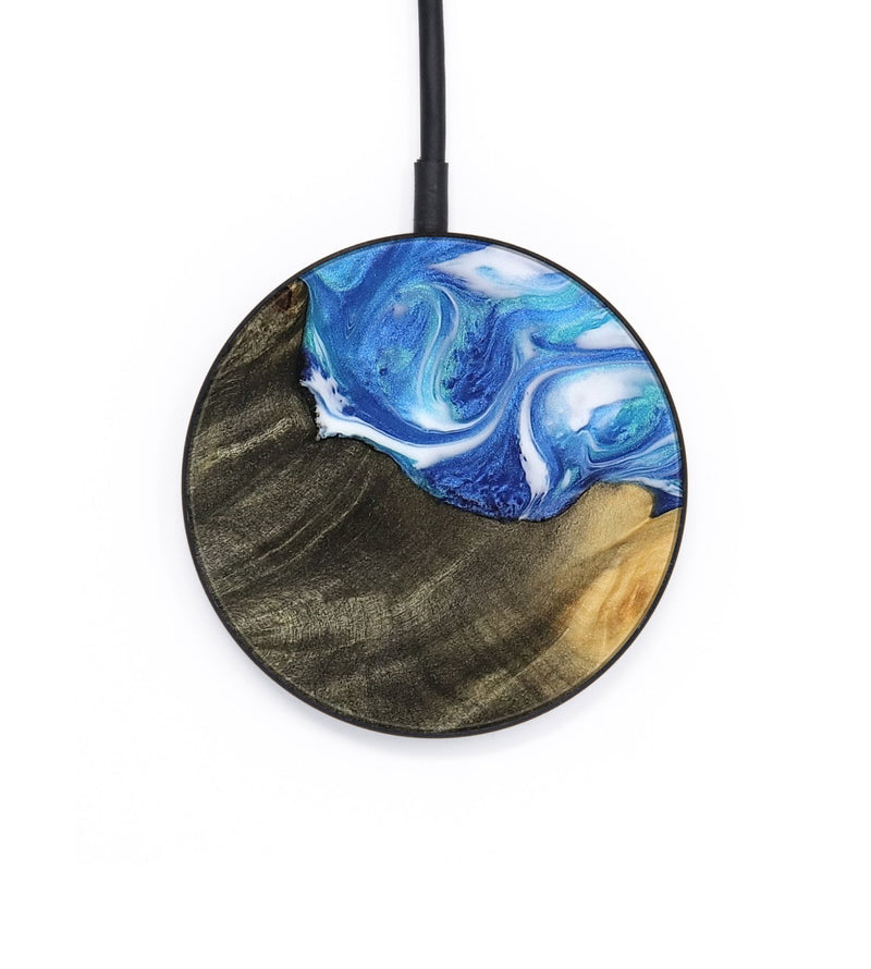 Circle Wood Wireless Charger - Ginni (Blue, 742501)