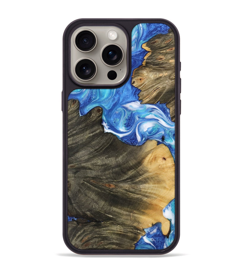 iPhone 15 Pro Max Wood Phone Case - Ginni (Blue, 742501)