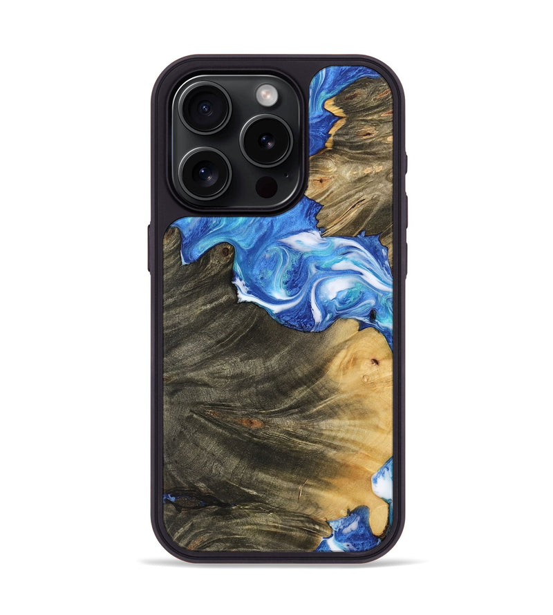 iPhone 15 Pro Wood Phone Case - Ginni (Blue, 742501)