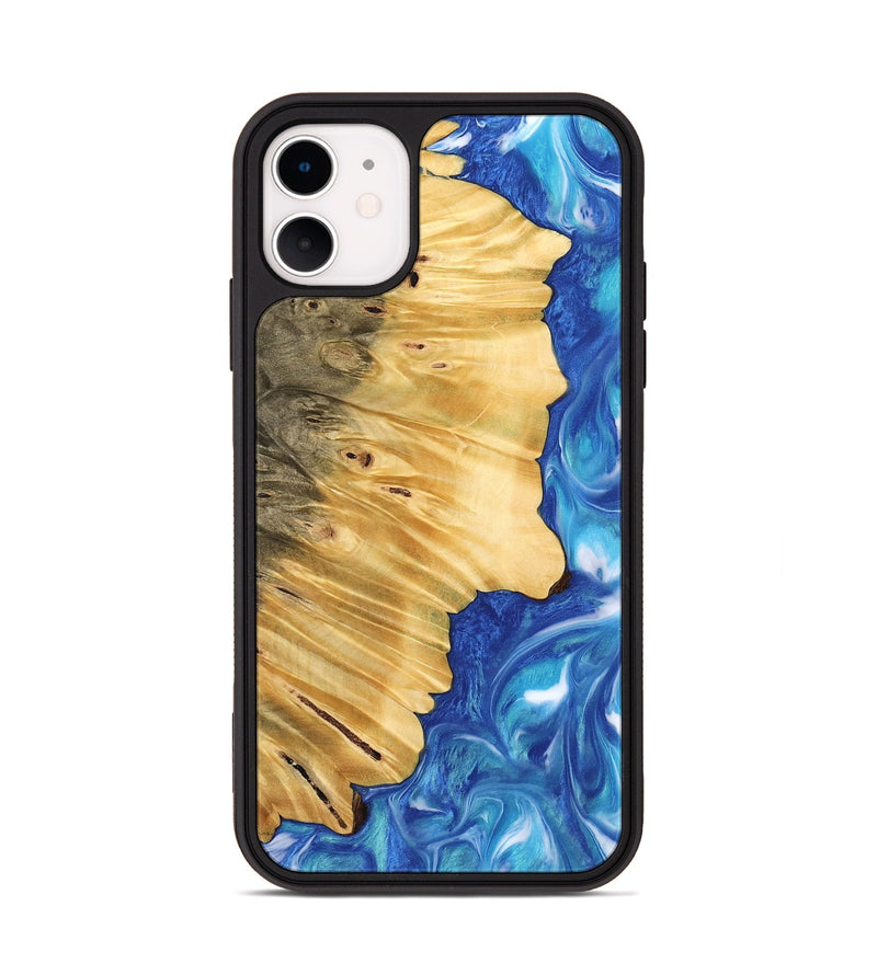 iPhone 11 Wood Phone Case - Veneice (Blue, 742502)