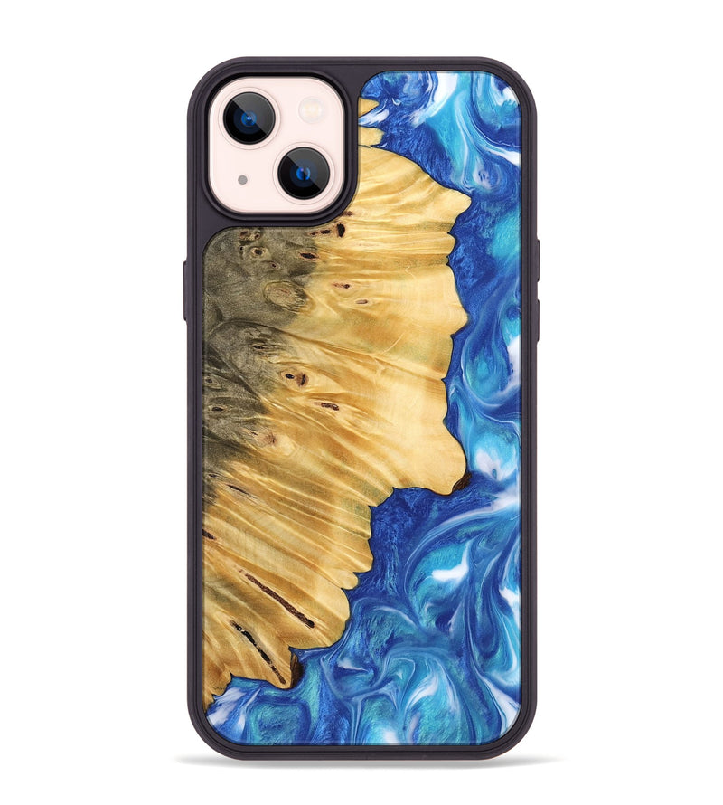 iPhone 14 Plus Wood Phone Case - Veneice (Blue, 742502)