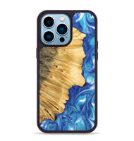 iPhone 14 Pro Max Wood Phone Case - Veneice (Blue, 742502)