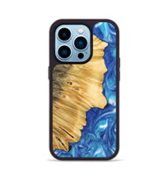 iPhone 14 Pro Wood Phone Case - Veneice (Blue, 742502)