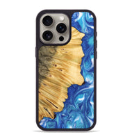 iPhone 15 Pro Max Wood Phone Case - Veneice (Blue, 742502)