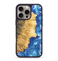 iPhone 16 Pro Max Wood Phone Case - Veneice (Blue, 742502)