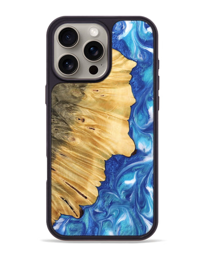 iPhone 16 Pro Max Wood Phone Case - Veneice (Blue, 742502)