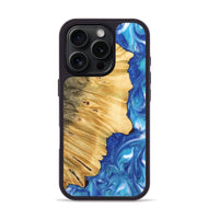 iPhone 16 Pro Wood Phone Case - Veneice (Blue, 742502)