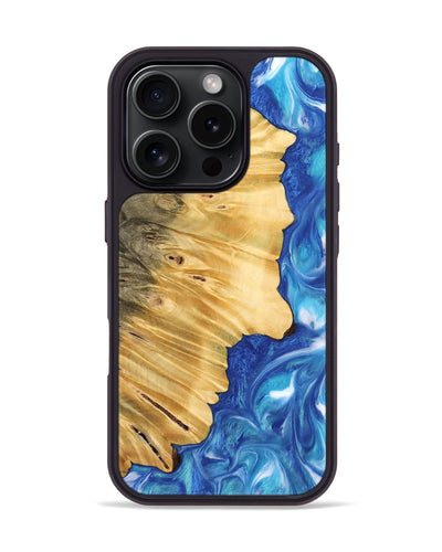 iPhone 16 Pro Wood Phone Case - Veneice (Blue, 742502)