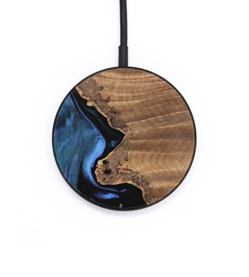 Circle Wood Wireless Charger - Tiena (Blue, 742507)