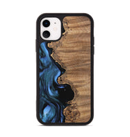 iPhone 11 Wood Phone Case - Tiena (Blue, 742507)