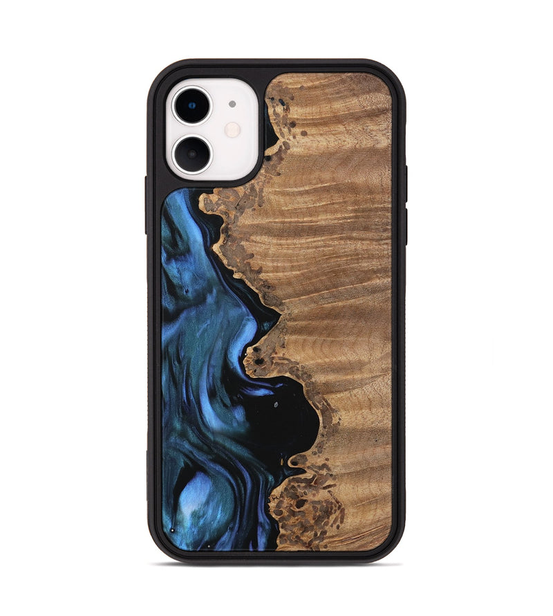 iPhone 11 Wood Phone Case - Tiena (Blue, 742507)