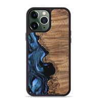 iPhone 13 Pro Max Wood Phone Case - Tiena (Blue, 742507)