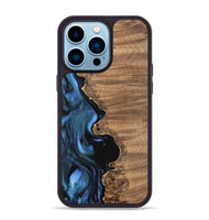 iPhone 14 Pro Max Wood Phone Case - Tiena (Blue, 742507)