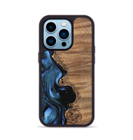 iPhone 14 Pro Wood Phone Case - Tiena (Blue, 742507)