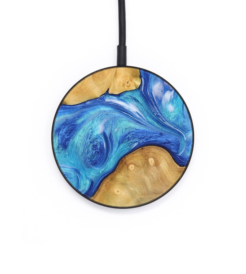 Circle Wood Wireless Charger - Madelin (Blue, 742509)