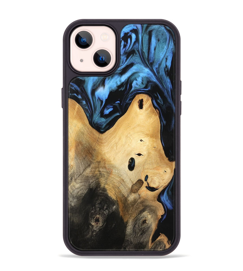 iPhone 14 Plus Wood Phone Case - Emmy (Blue, 742512)