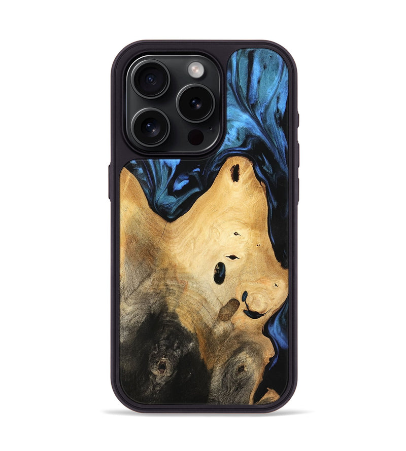 iPhone 15 Pro Wood Phone Case - Emmy (Blue, 742512)