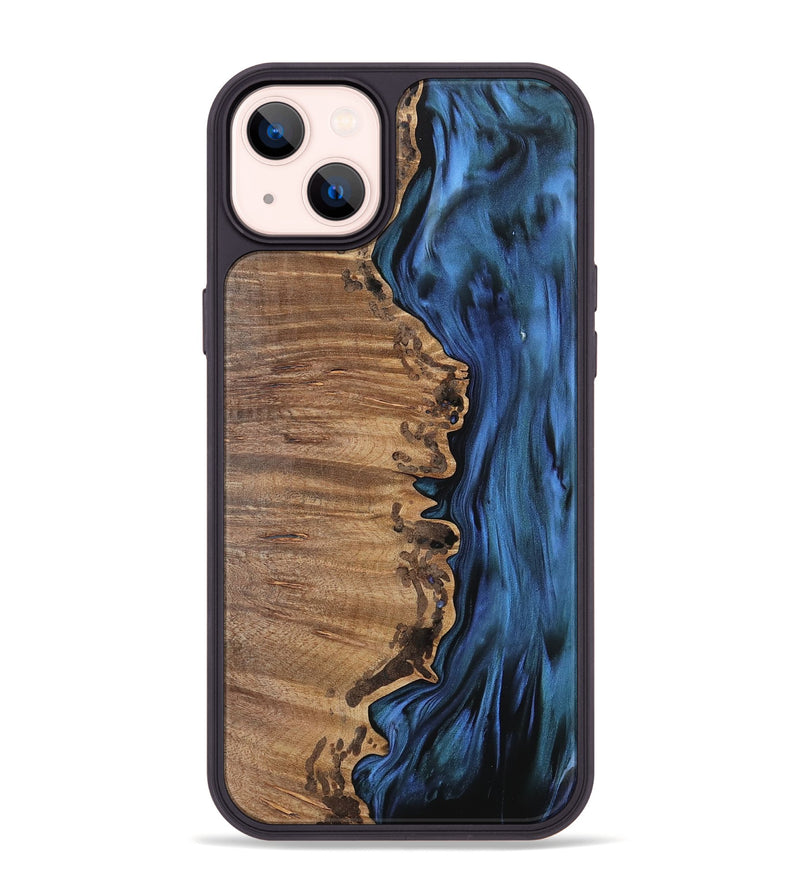 iPhone 14 Plus Wood Phone Case - Winnie (Blue, 742513)