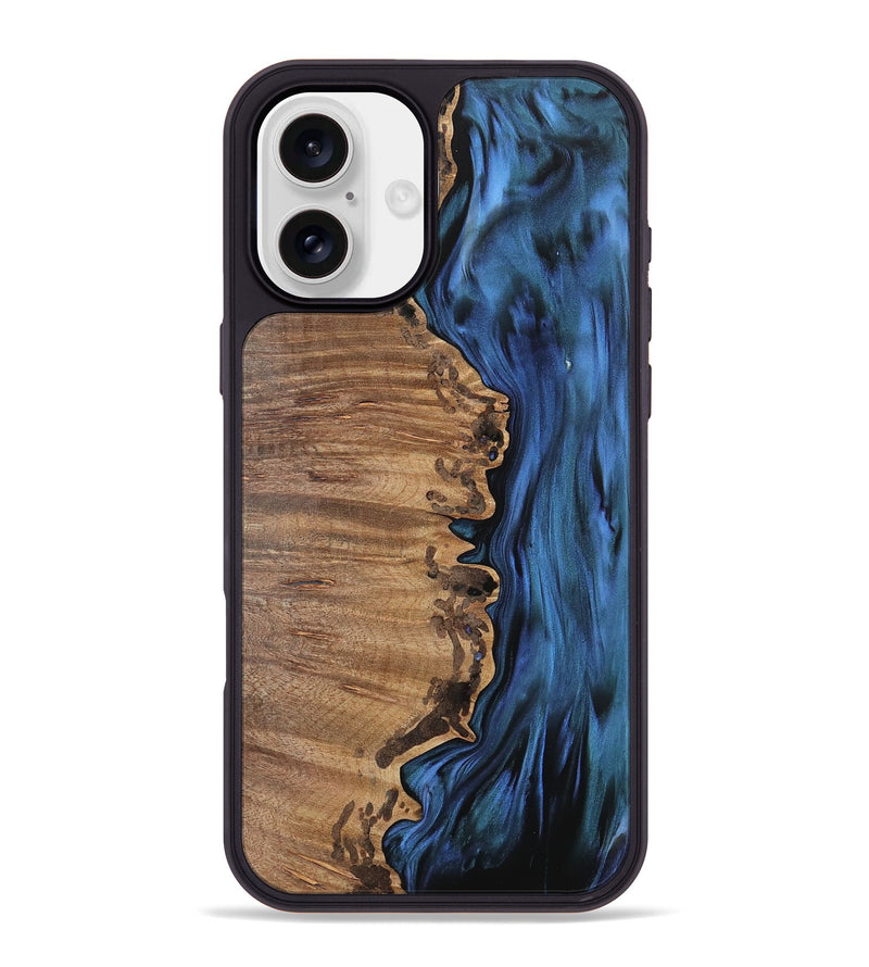 iPhone 16 Plus Wood Phone Case - Winnie (Blue, 742513)