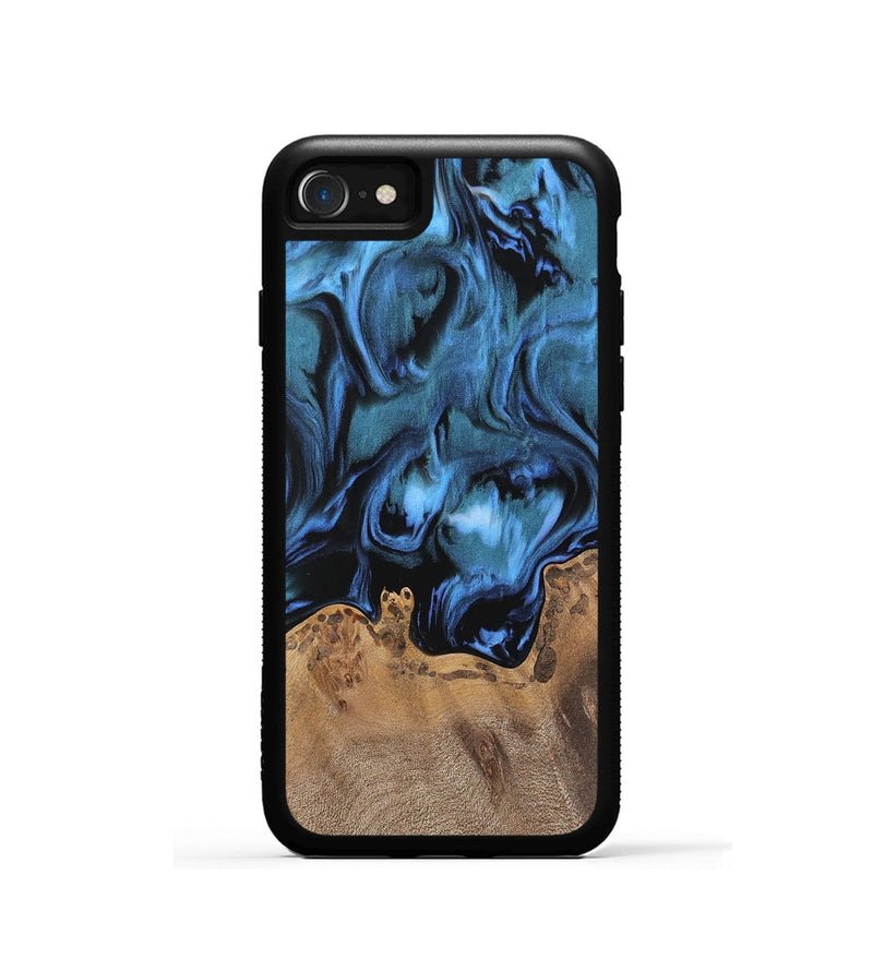 iPhone SE Wood Phone Case - Carlos (Blue, 742521)